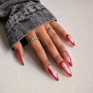 Long Stelitoes Flow Art Press On Nails