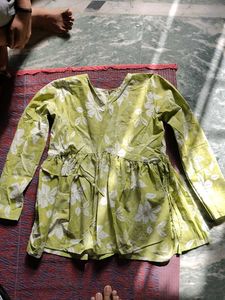Green Floral Kurta