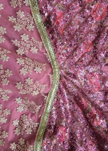 Pink Sequined Ethnic Gown