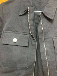 Denim Black Crop Jacket