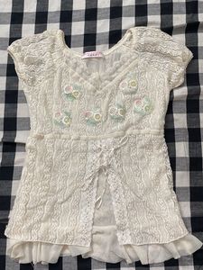 Vintage Lace Floral Korean Top