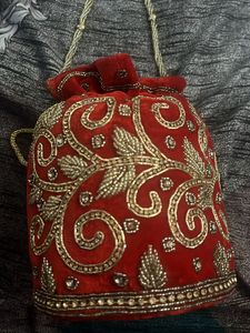 Red Potali Bag | Glittery | fancy