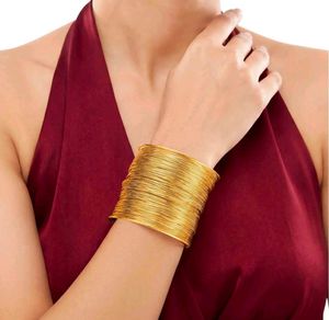 Gold Wire Cuff Bracelet