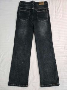 Stylish Washed Black Denim Jeans waist 30