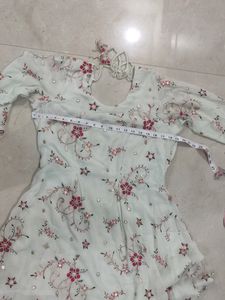 Embroidered Light Green Dress