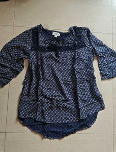 Lee Cooper-  Blue Patterned Tunic Top