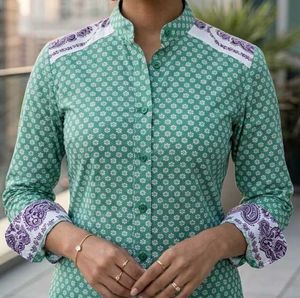 Green Floral Print Shirt