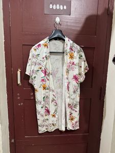 Floral Print Kimono Style Top
