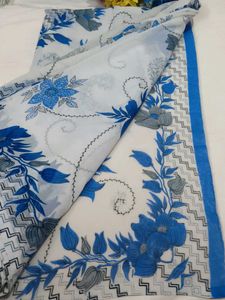 Beautiful Blue Floral saree