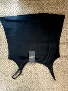 branded  Black Ribbed Cami Tank Top