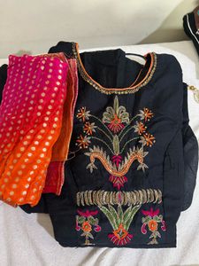 Handwork Anarkali Gown with Dupatta