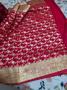 Elegant Red Banarasi Silk Saree
