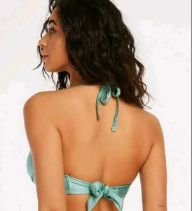 Aqua Blue Lace Bikini Top