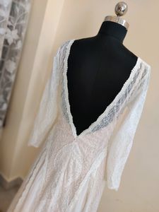 Boho embellish Elegant Lace Wedding Gown