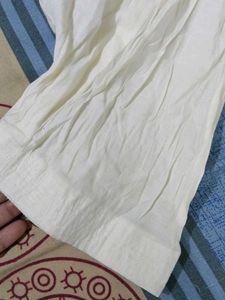 Cream Cotton patiala Pants