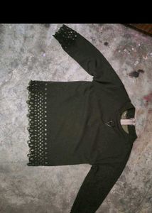 Chic Black Cutout Sleeve Top