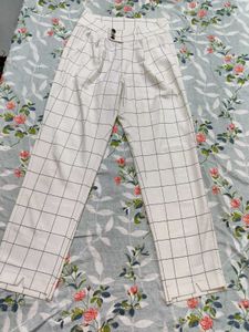 White Checkered Pants