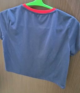 Blue Crop Tee