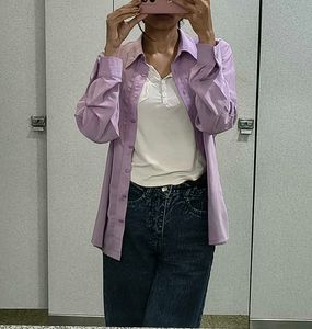 Elegant Lavender Button-Up Shirt