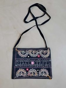 Boho Denim Crossbody Bag