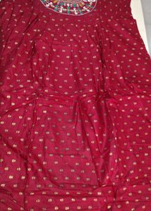 Elegant Maroon Kurta with Golden Motifs