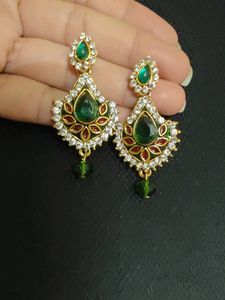 Festival Special Emerald Drop Earrings