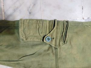 Olive Green Cargo Joggers