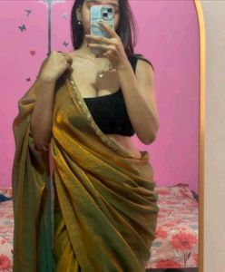 Elegant Golden Saree
