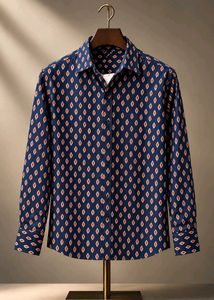 Patterned Button-Up Shirt for Her