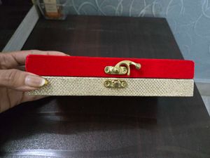 Designer Red &amp; Gold Clutch/Box