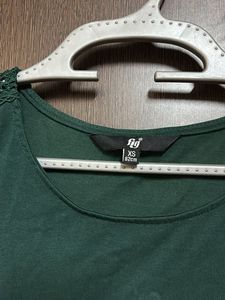 Green Lace Sleeve T-Shirt