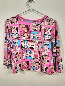HERE&amp;NOW Graphic Printed Pure  Cotton Drop - shoul