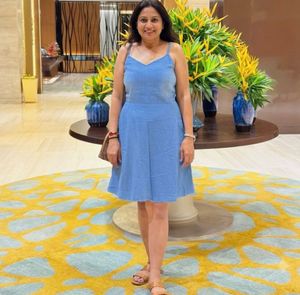 Chic Blue Summer Dress of Denim