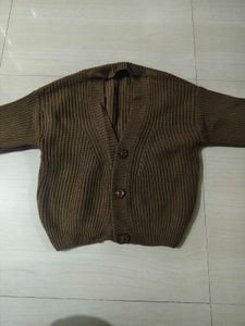 🤎 Cozy Brown Ribbed Cardigan