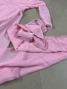 Elegant Pink Anarkali Gown