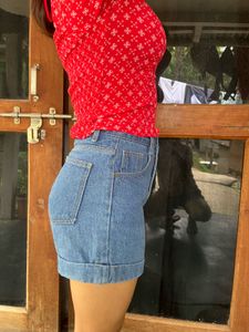 High waisted Denim Shorts