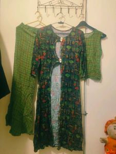 sale ..3-Piece Ethnic Jacket, Crop Top &amp; Palazzo S