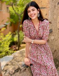 Floral Wrap Midi Dress