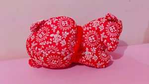 Cute Red Floral Dog Plush