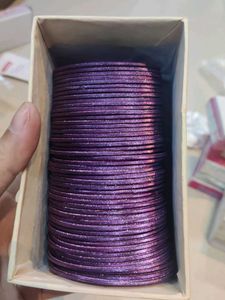 Sparkling Purple Bangles Set