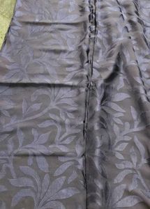 Navy blue leaf Print Saree
