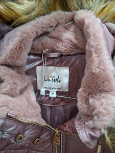 Stylish Pink Puffer Jacket with Fur Hood