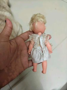 Vintage Doll with Silver Dress