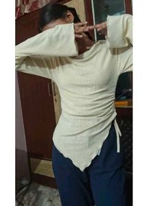 Ribbed Knit Asymmetrical Top (4 colors)
