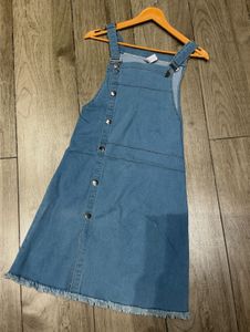 Blue Denim Pinafore Dress