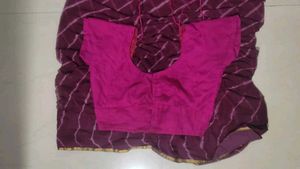 Elegant Purple Striped Saree