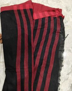 Elegant Black Saree with Golden Border