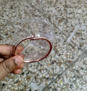 Sparkling Rose Gold Bangle Bracelet