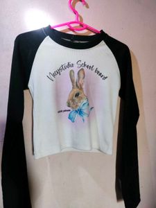 Cute Bunny Graphic Long Sleeve Top