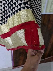 Golden border Black lehnga